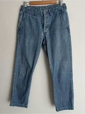 Buck Mason Officer Pant Denim Indigo Canvas Size 28